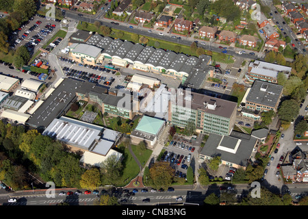 aerial view of Tameside College, Ashton under Lyne, Greater Manchester Stock Photo