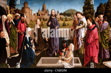 Colin D'AMIENS La Résurrection de Lazare - The Resurrection of Lazarus 1450 - 1460 France French Stock Photo