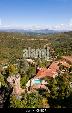 France, Pyrenees Orientales, Castelnou, labelled Les Plus Beaux Villages de France (The Most Beautiful Villages of France), the
