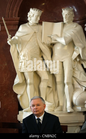 Jaroslaw Kaczynski, presidential candidate of Law and Justice (PiS), Poznan, Poland Stock Photo