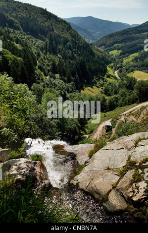 View of Schwarzwald from the Todtnau Waterfall, Germany Stock Photo