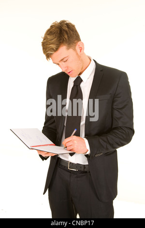 businessman taking notes Stock Photo