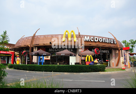 McDonald's restaurant at UDTOWN open air shopping centre, Tong Yai Road, Udon Thani, Udon Thani Province, Thailand Stock Photo