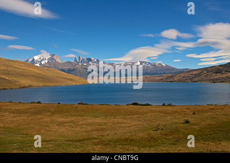 Laguna Azul Torres del Paine National Park Patagonia Chile Stock Photo