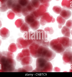 A 3d render of some blood cells or plasma isolated over white. Stock Photo