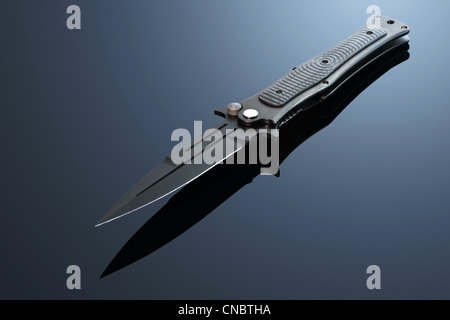 combat knife on gradient background Stock Photo