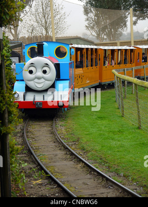 Thomas the tank Engine at Drusillas Parked at the station Stock Photo