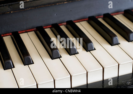Close up of the keys on a piano Stock Photo