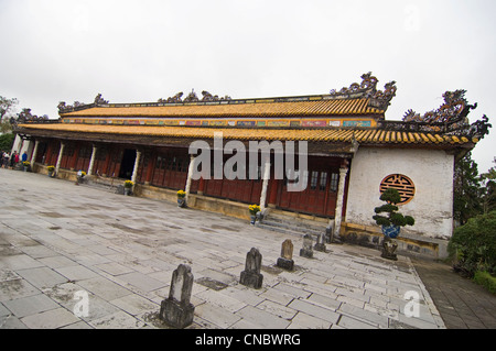 Horizontal view of Dien Thai Hoa (Palace of Supreme Harmony) at the Imperial Citadel in Hue, Vietnam Stock Photo