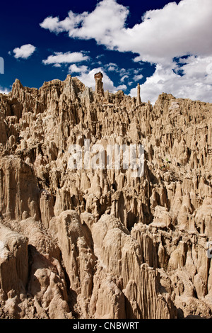 Moon valley, erosion landscape near La Paz, Bolivia, South America Stock Photo