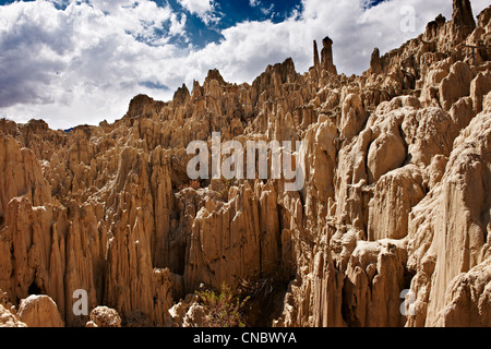 Moon valley, erosion landscape near La Paz, Bolivia, South America Stock Photo