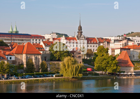 Slovenia, Lower Styria Region, Maribor, European Capital of Culture 2012, the banks of the Drave river Stock Photo