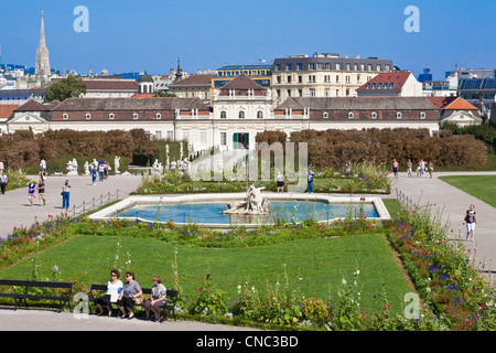 Austria, Vienna, Belvedere Palace, Baroque style, built by Johann Lukas von Hildebrandt in the early 18th century, Superior Stock Photo