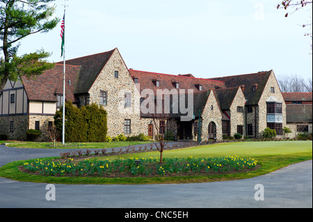 Main club house, Aronimink Golf Club, Newtown Square, Pennsylvania, USA Stock Photo