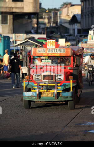 Iconic jeepney public bus. Tacloban, Leyte Island, Leyte, Eastern Visayas, Philippines, Southeast Asia, Asia Stock Photo