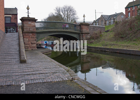 Canal scene, taken at The Black Country Museum, Dudley, West Midlands, UK Stock Photo
