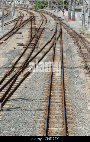 Railway lines in Perth, Western Australia Stock Photo