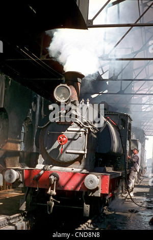 Argentinean Railway BEA Class 0-6-0ST on shed at Bahia Blanca on 12.3.79. Stock Photo