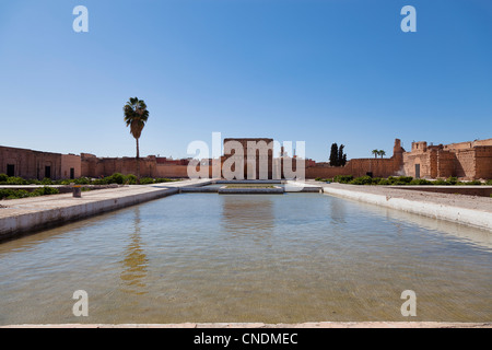 El Badi Palace (Arabic: قصر البديع - meaning The incomparable palace) Marrakech, Morocco Stock Photo