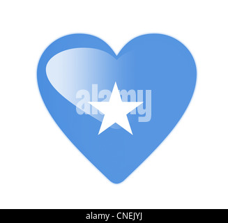 Somalia 3D heart shaped flag Stock Photo