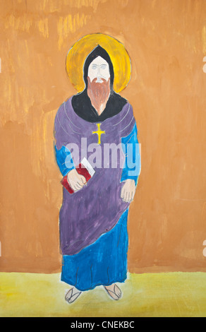 Child's painting of Jesus Christ Stock Photo
