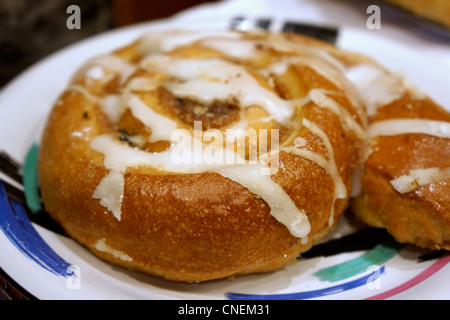 Pastry on Plate Stock Photo