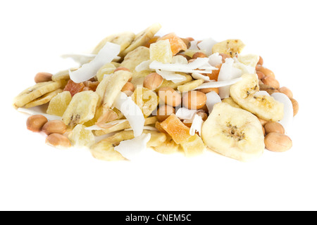 Picture of a bunch of nuts and dried fruits together Stock Photo