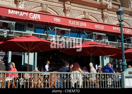 Mon ami Gabi, French Steakhouse, Las Vegas on the Strip, Nevada, USA Stock Photo