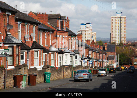 Houses on a street in Lenton, Nottingham, England, U.K. Stock Photo