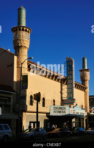 Crunch Fitness Gym in a former movie hall, San Francisco CA Stock Photo