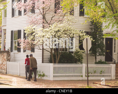 Historic Old Town Alexandria houses Stock Photo