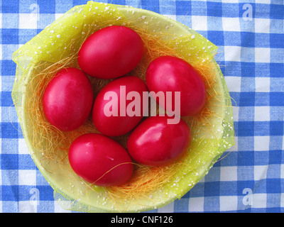 Red Easter Eggs, Crete, Greece Stock Photo