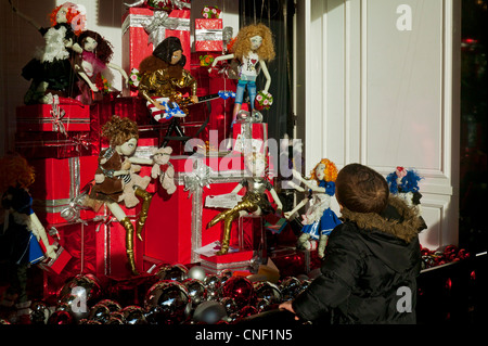 Galeries Lafayette, Christmas, Paris, France Stock Photo