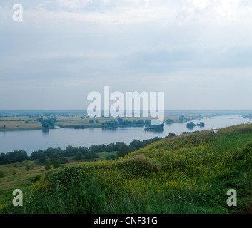 Oka river at Konstantinovo Stock Photo