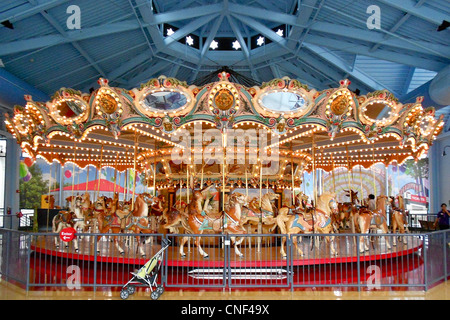 Dentzel Carousel at Please Touch Museum in Philadelphia. Stock Photo