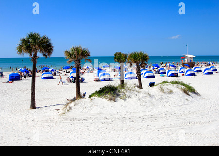 Clearwater Beach and resort area, west central gulf coast, Florida, USA Stock Photo