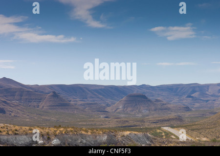 scenic view of the purple buttes in Guadalupe Mountains National Parks, Texas, USA Stock Photo