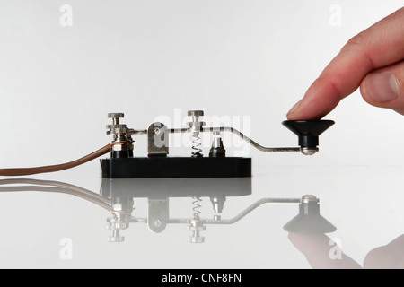 Coded Message Key Morse code key Stock Photo - Alamy