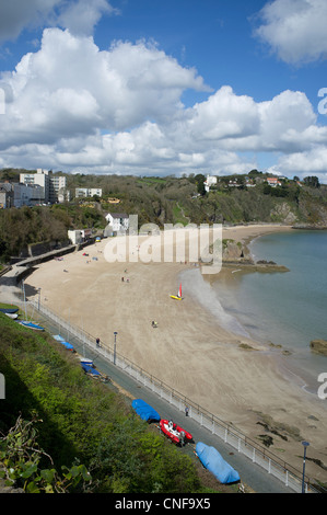 Tenby town and harbour Popular Welsh holiday resort Pembrokeshire South Wales UK Stock Photo