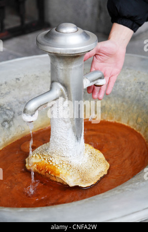 source of mineral water in Karlovy vary Stock Photo