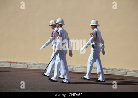 Princes of Grimaldi Palace, Royal Palace, Monaco, Cote d'Azur, Mediterranean, Europe Stock Photo