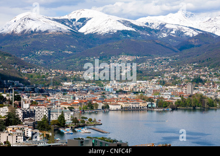 Lugano, lakefront, Switzerland, Ticino Stock Photo