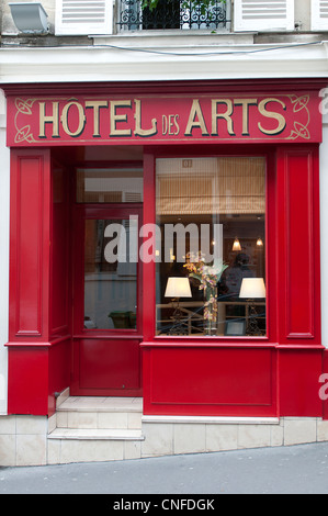 a view of a typical  little hotel in Montmartre Stock Photo