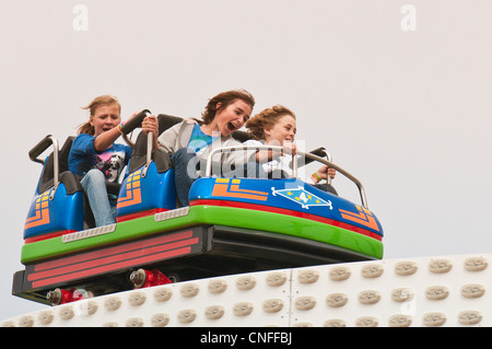 Roller coaster ride at the Stuttgart Beer Festival, Cannstatter Wasen, Stuttgart, Germany. Stock Photo