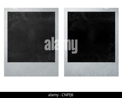 instant photo with black area with room to add image . Stock Photo
