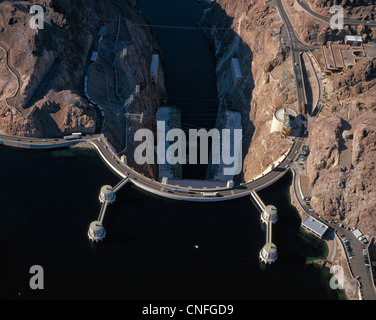 aerial photograph Hoover Dam, Nevada Stock Photo