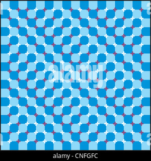 Optical illusion, colorful blocks, different shapes Stock Photo