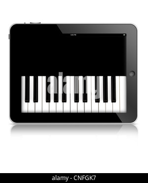 ipad tablet computer isolated on black background Stock Photo