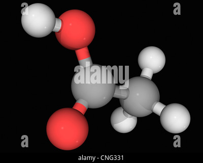 Acetic acid molecule Stock Photo