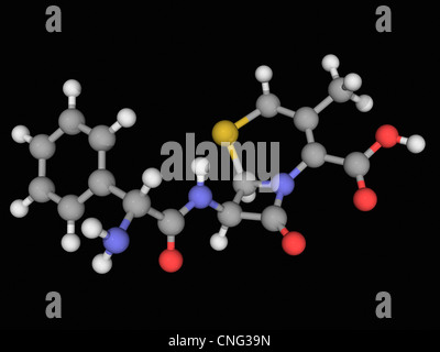 Cephalexin drug molecule Stock Photo